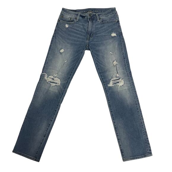 American Eagle Mens N(E)XT Level Airflex Light Distressed Slim Jeans Size 30x30 - Picture 1 of 10